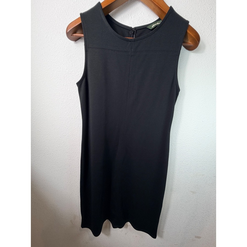 Eddie Bauer Women Dress Black S Sleeveless Sheath Ponte Knit Casual Career